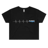 Piper Tri-Pacer (Heartbeat) - Women's Crop Tee