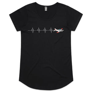 PAC CT/4B (Heartbeat) - Women's Scoop Neck T-Shirt