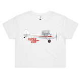 Piper Super Cub (Large Design) - Women's Crop Tee