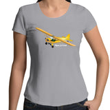 Piper J-3 Cub (Large Design) - Women's Scoop Neck T-Shirt