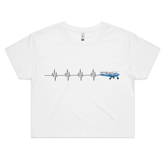 Piper Tri-Pacer (Heartbeat) - Women's Crop Tee