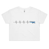 Piper Tri-Pacer (Heartbeat) - Women's Crop Tee