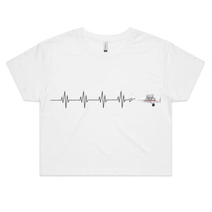 Piper Super Cub (Heartbeat) - Women's Crop Tee