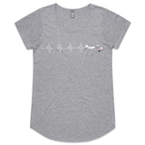 Piper Super Cub (Heartbeat) - Women's Scoop Neck T-Shirt