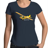 Piper J-3 Cub (Large Design) - Women's Scoop Neck T-Shirt