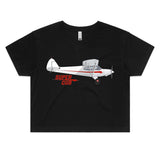 Piper Super Cub (Large Design) - Women's Crop Tee