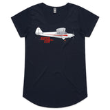 Piper Super Cub (Large Design) - Women's Scoop Neck T-Shirt