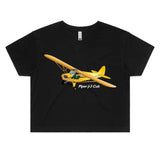 Piper J-3 Cub (Large Design) - Women's Crop Tee