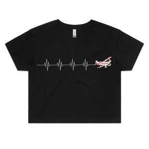 Pitts Special (Heartbeat) - Women's Crop Tee