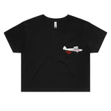 Piper Super Cub (Small Design) - Women's Crop Tee