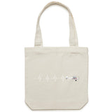 Piper Super Cub (Heartbeat) - Canvas Tote Bag