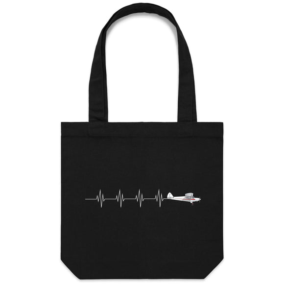 Piper Super Cub (Heartbeat) - Canvas Tote Bag