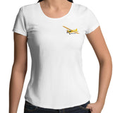 Piper J-3 Cub (Small Design) - Women's Scoop Neck T-Shirt