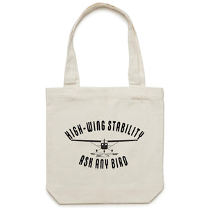 High Wing Stability - Canvas Tote Bag