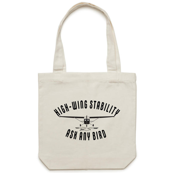 High Wing Stability - Canvas Tote Bag