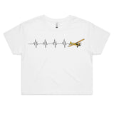 Piper J-3 Cub (Heartbeat) - Women's Crop Tee