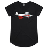 Piper Super Cub (Large Design) - Women's Scoop Neck T-Shirt