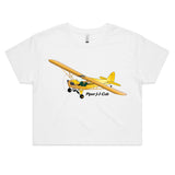 Piper J-3 Cub (Large Design) - Women's Crop Tee