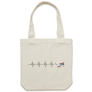 PAC CT/4B (Heartbeat) - Canvas Tote Bag