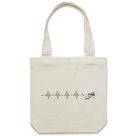 PAC CT/4B (Heartbeat) - Canvas Tote Bag